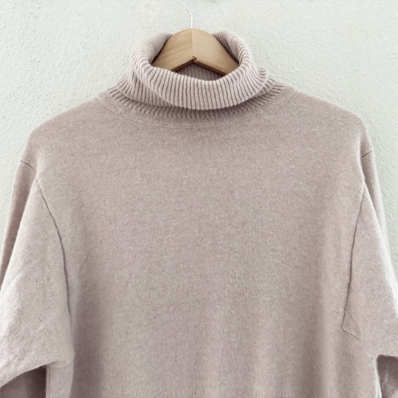 Skull Cashmere Zyan Turtleneck Sweater Womens Med Adobe Pink Edgy Designer - Picture 8 of 14